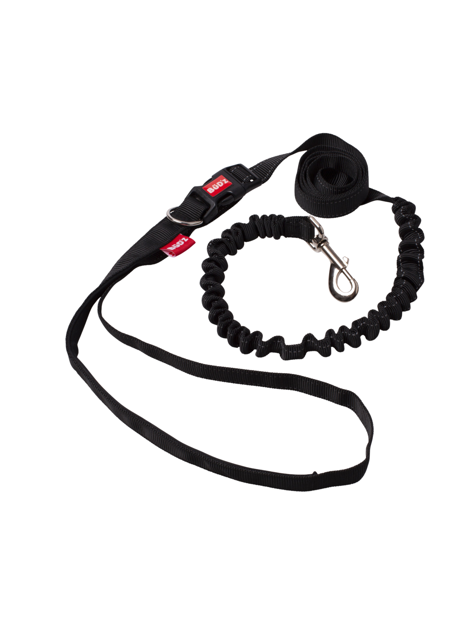 Bud'Z - Laisse Du Coureur Noir 72" X 1". Bêtes Gourmandes, spécialiste en nourriture et produits pour chien et chat en ligne et en magasin à Québec.
