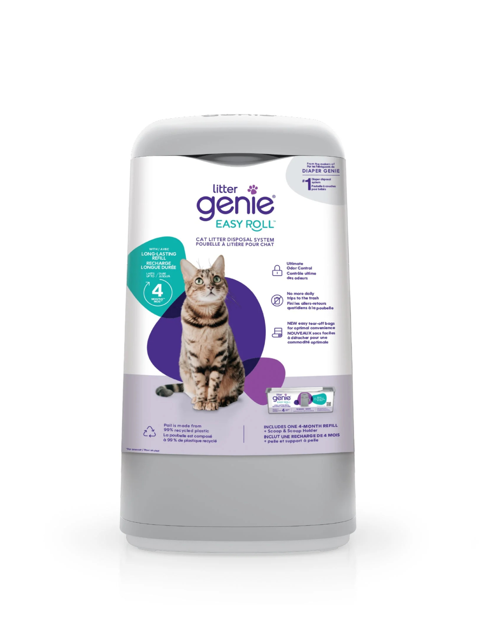 LITTER GENIE - Poubelle à litière (easy roll). Bêtes Gourmandes de Québec, une entreprise fièrement québécoise.