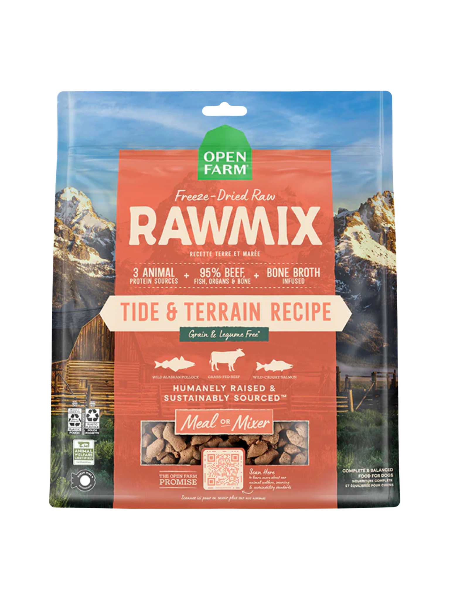 OPENFARM - Lyophilisée RawMix chien 382g. Bêtes Gourmandes, boutique spécialisée en alimentation, éducation et sports attelés à Québec.