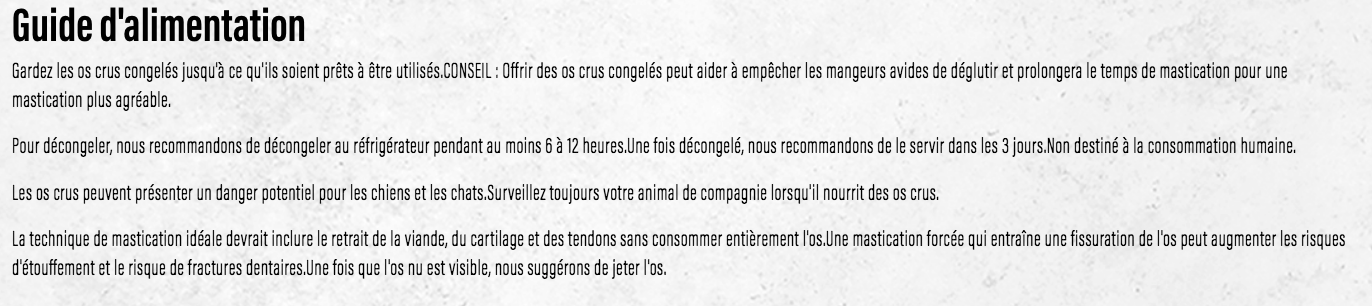 BIG COUNTRY RAW - Cou de boeuf 2 lbs