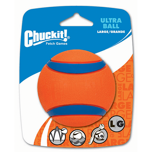 CHUCKIT - Balle grande ULTRA. Bêtes Gourmandes, boutique spécialisée en alimentation, éducation et sports attelés à Québec.