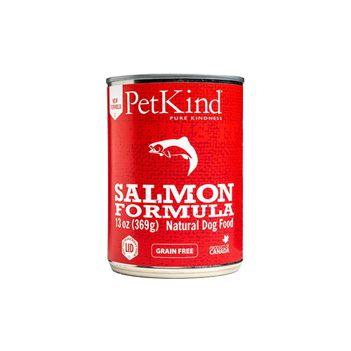 PETKIND - Protéine unique saumon 369g. Bêtes Gourmandes, boutique spécialisée en alimentation, éducation et sports attelés à Québec.
