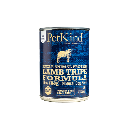 PETKIND - Protéine unique tripe agneau 369g. Bêtes Gourmandes, boutique spécialisée en alimentation, éducation et sports attelés à Québec.