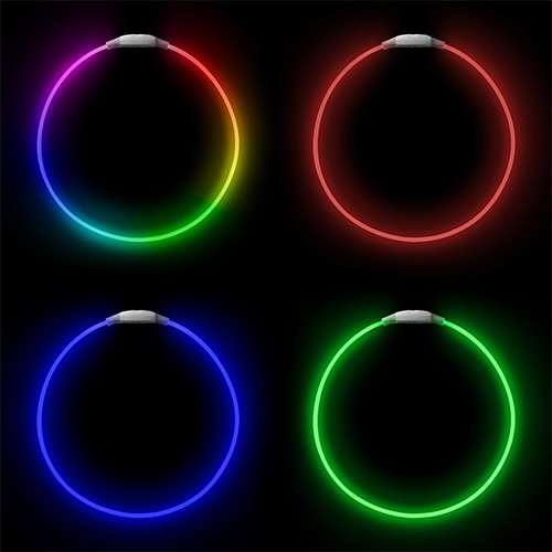 NITE IZE - Collier lumineux pour grand chien. Bêtes Gourmandes, boutique spécialisée alimentation, éducation et sports pour chiens à Québec.