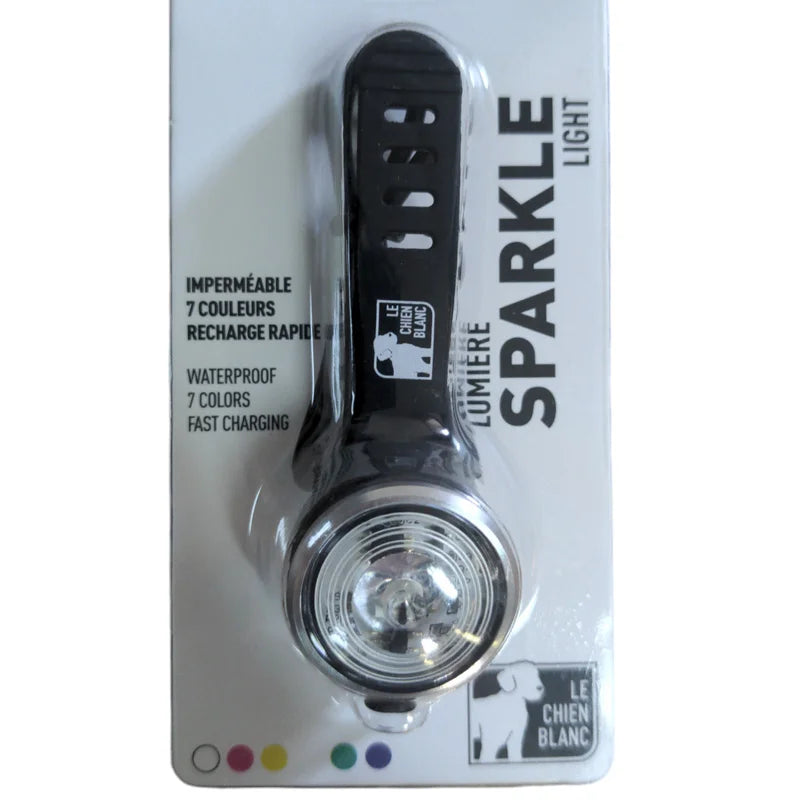 LE CHIEN BLANC - Lumière sparkle. Bêtes Gourmandes, boutique spécialisée alimentation, éducation et sports pour chiens à Québec.