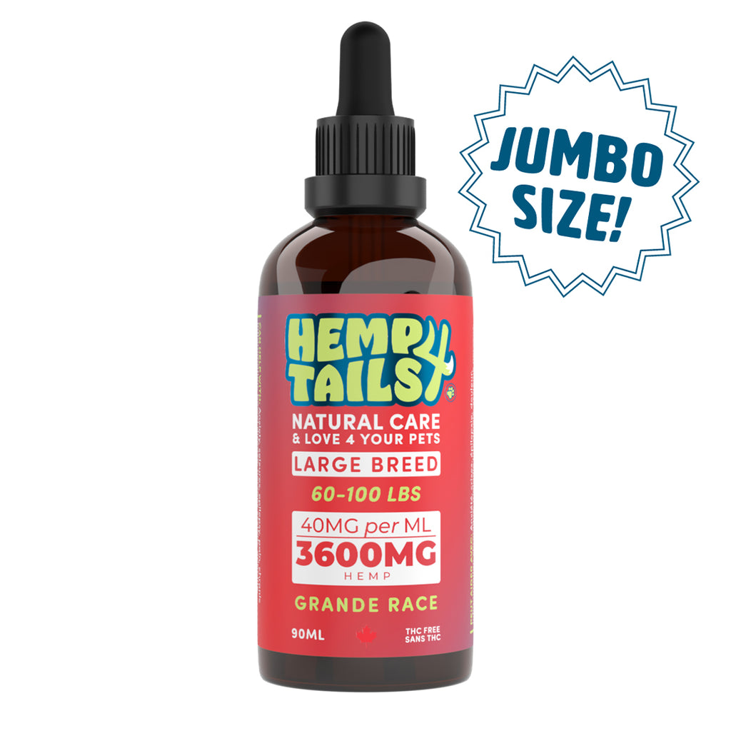 Hemp4Tails - Huile de chanvre 90ml pour chiens. Bêtes Gourmandes, spécialiste en nourriture et produits pour chien et chat en ligne et en magasin à Québec.