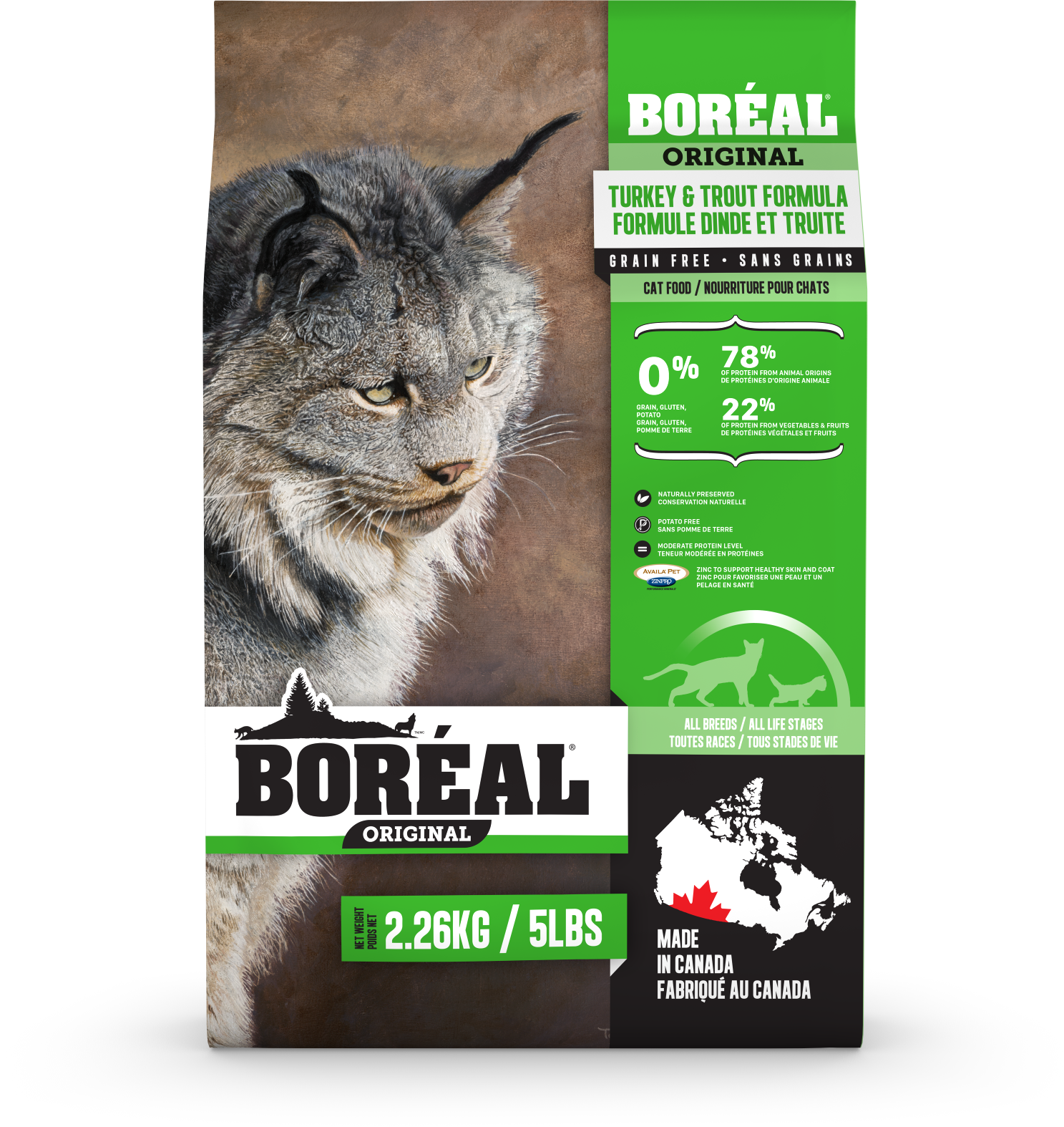 BORÉAL - Dinde & truite original pour chat