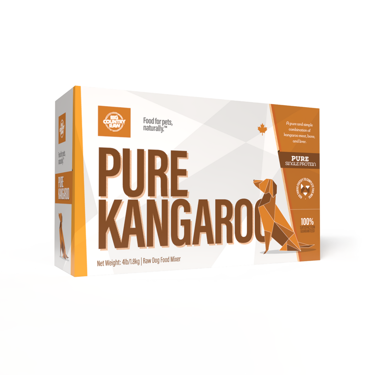 BIG COUNTRY RAW - Pure kangourou 4 lbs. Bêtes Gourmandes, boutique spécialisée alimentation, éducation et sports pour chiens à Québec.