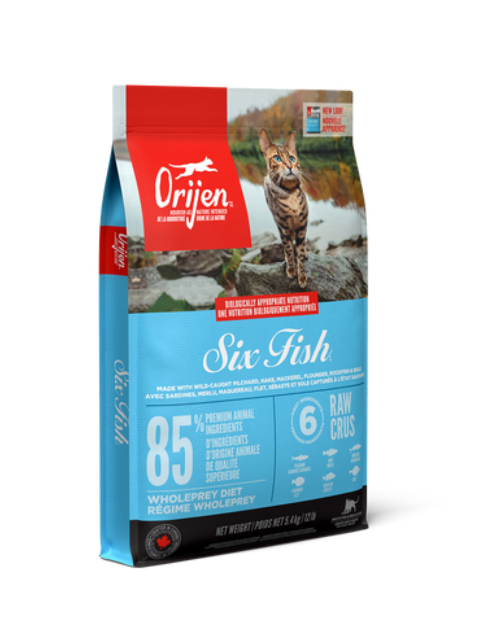 Orijen - Six poissons pour Chat. Bêtes Gourmandes, spécialiste en nourriture et produits pour chien et chat en ligne et en magasin à Québec.
