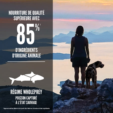 ORIJEN - Six poissons 11.4kg. Bêtes Gourmandes, boutique spécialisée alimentation, éducation et sports pour chiens à Québec.