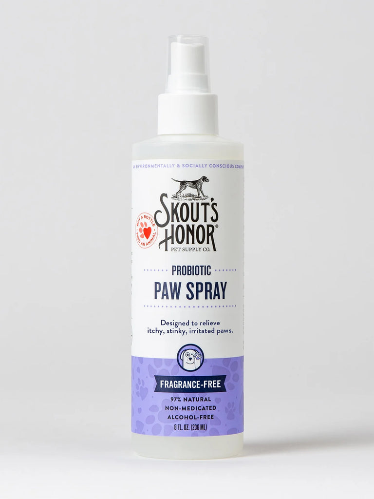 SKOUT'S HONOR - Vaporisateur pour coussinets avec probiotique 8oz. Bêtes Gourmandes, boutique spécialisée alimentation, éducation et sports pour chiens à Québec.
