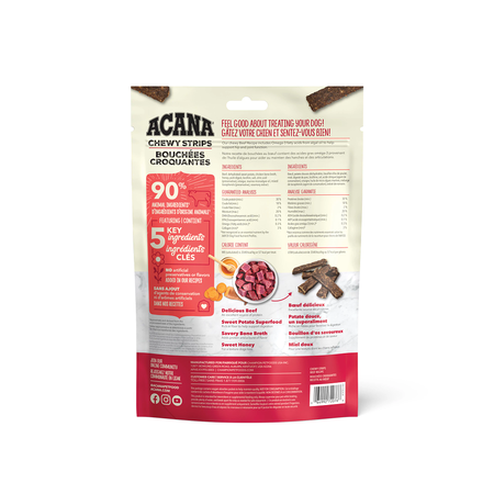 ACANA - Bouchées croquantes au boeuf 113g. Bêtes Gourmandes, boutique spécialisée alimentation, éducation et sports pour chiens à Québec.