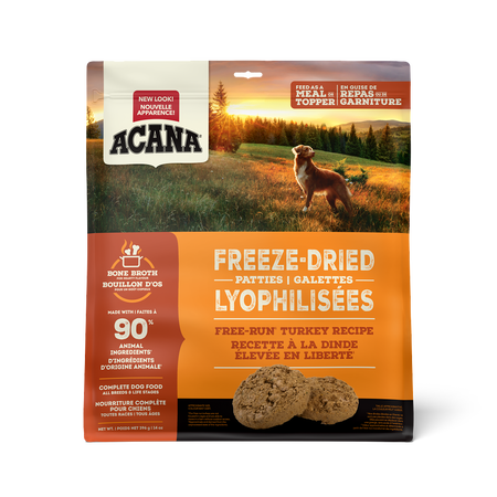 ACANA - Galette lyophilisé 14oz. Bêtes Gourmandes, boutique spécialisée alimentation, éducation et sports pour chiens à Québec.