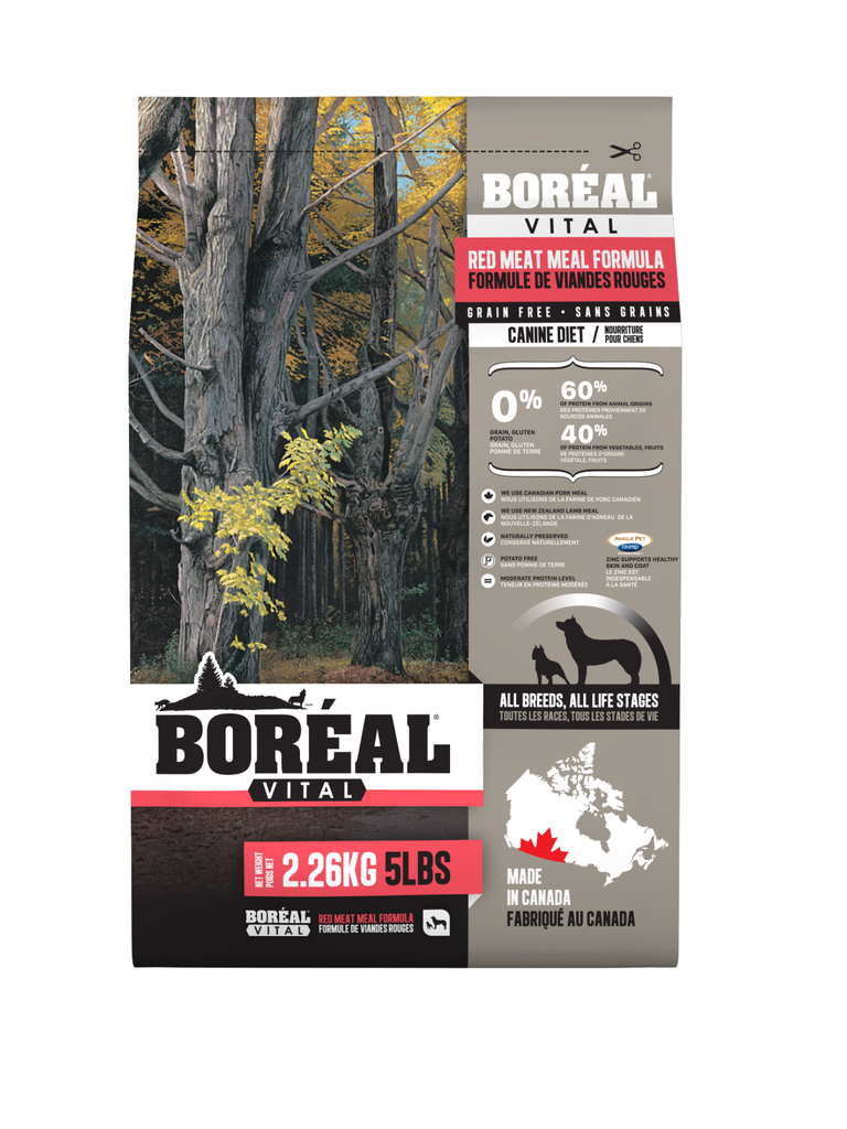 Boréal Vital - Sans Grains Viande Rouge Pour Chien. Bêtes Gourmandes, spécialiste en nourriture et produits pour chien et chat en ligne et en magasin à Québec.