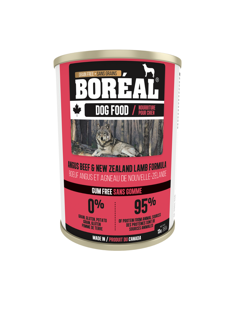 BORÉAL - Nourriture humide pour chien boeuf angus & agneau. Bêtes Gourmandes, boutique spécialisée alimentation, éducation et sports pour chiens à Québec.
