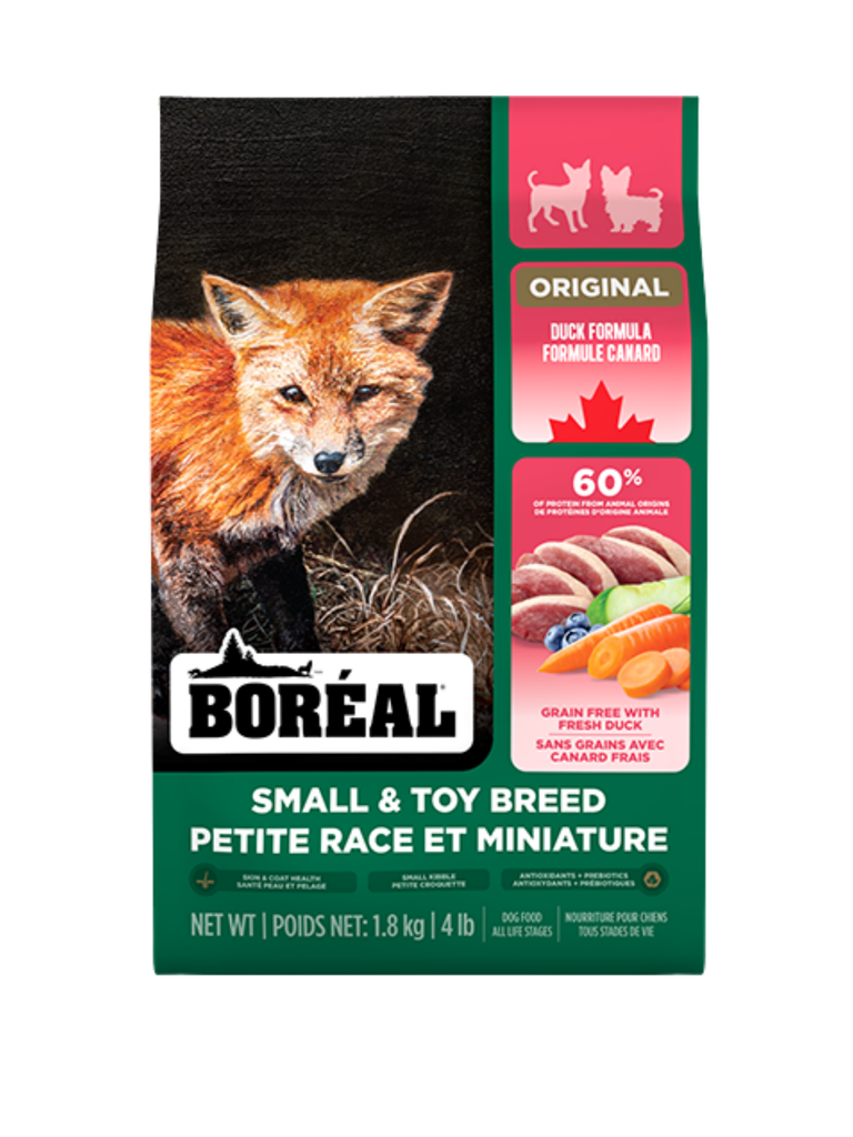 Boréal Original - Sans Grain Canard Petite Race. Bêtes Gourmandes, spécialiste en nourriture et produits pour chien et chat en ligne et en magasin à Québec.