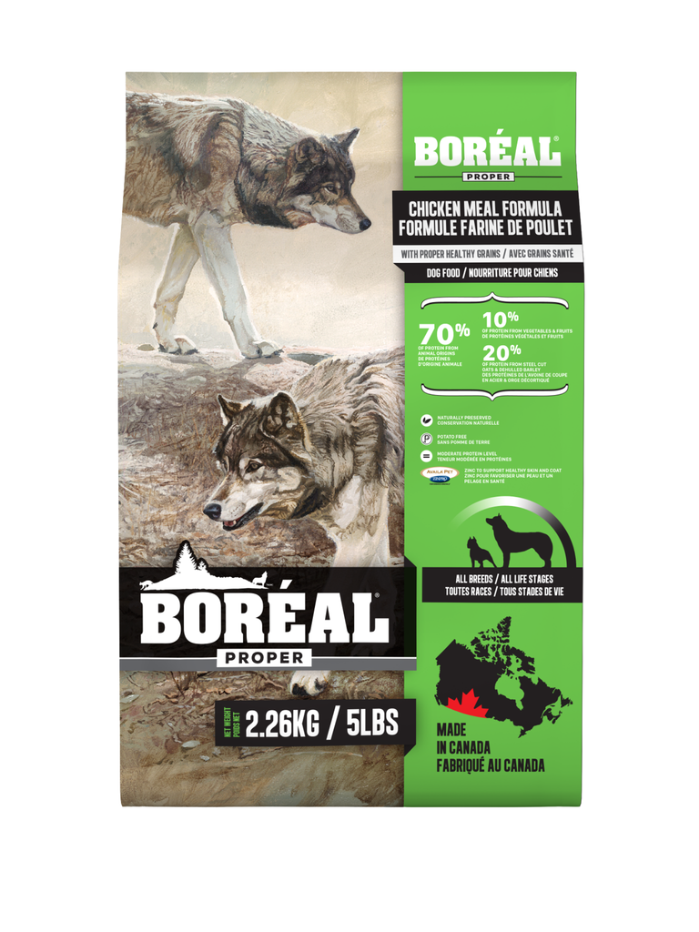 Boréal Proper - Grains Santé Au Poulet Pour Chien. Bêtes Gourmandes, spécialiste en nourriture et produits pour chien et chat en ligne et en magasin à Québec.