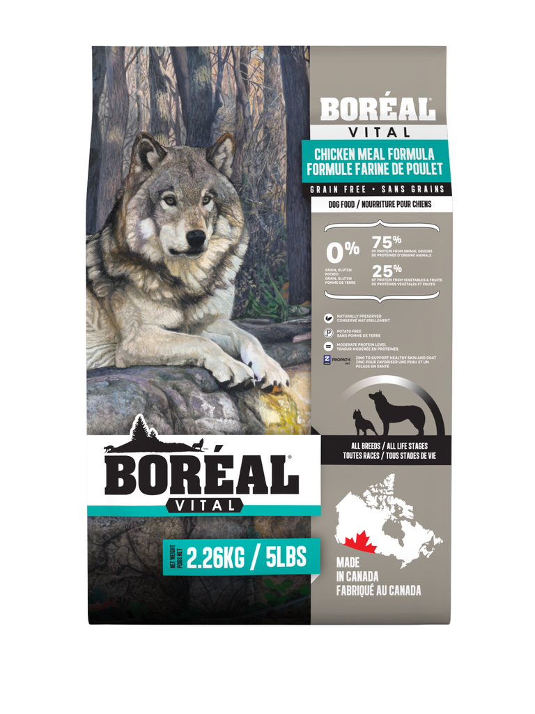 Boréal Vital - Sans Grain Au Poulet Pour Chien. Bêtes Gourmandes, spécialiste en nourriture et produits pour chien et chat en ligne et en magasin à Québec.