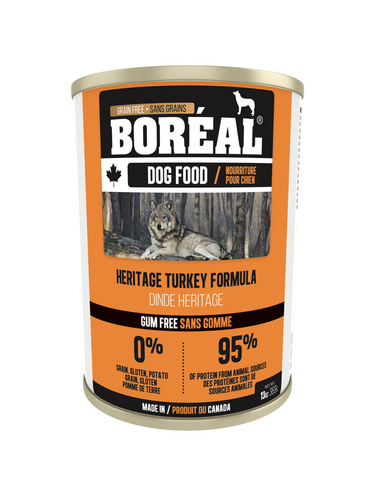 BORÉAL - Nourriture humide pour chien dinde héritage. Bêtes Gourmandes, boutique spécialisée alimentation, éducation et sports pour chiens à Québec.