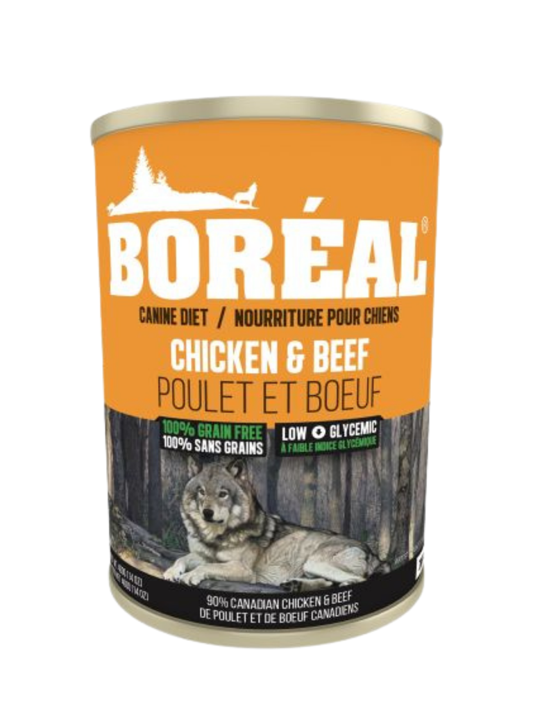 Boréal - Pâté Pour Chien Sans Grain Poulet & Boeuf 690G. Bêtes Gourmandes, spécialiste en nourriture et produits pour chien et chat en ligne et en magasin à Québec.
