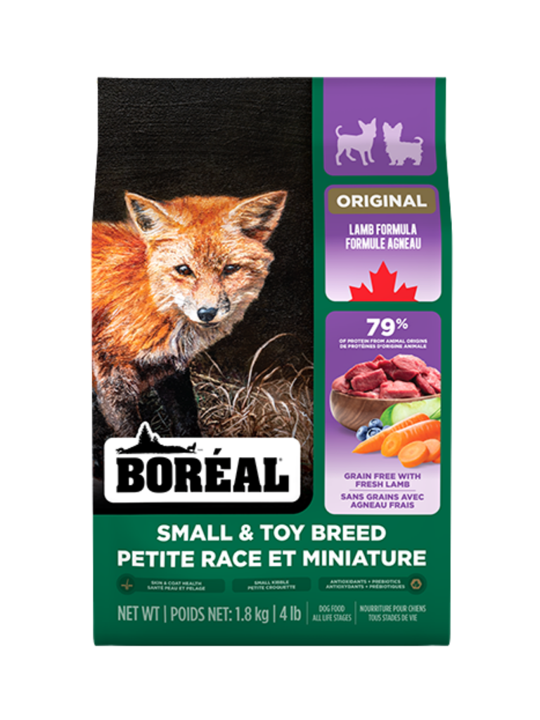 BORÉAL - Recette original à l'agneau pour petite race 1.8kg. Bêtes Gourmandes, boutique spécialisée alimentation, éducation et sports pour chiens à Québec.