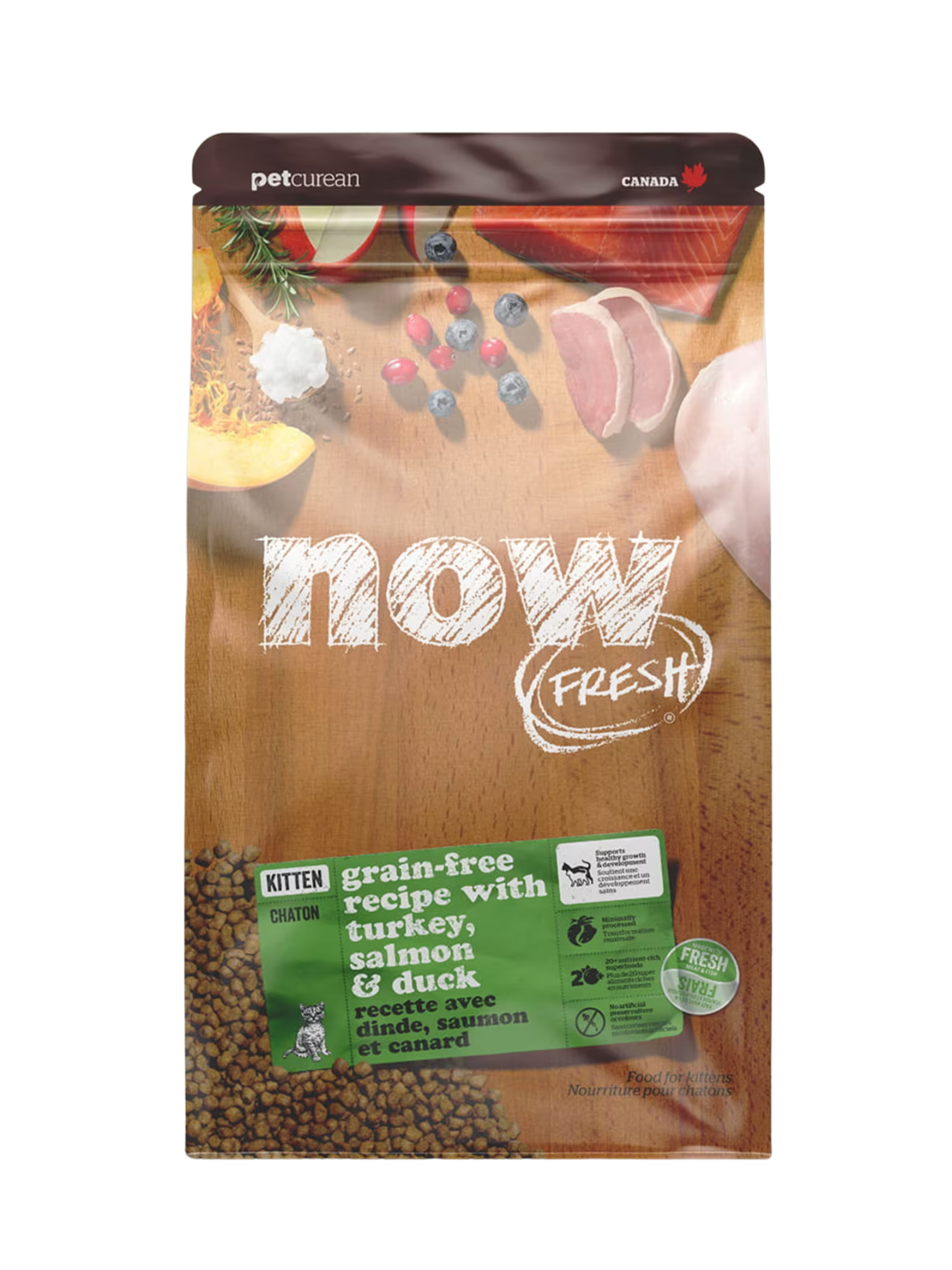 Now Fresh - Sans Grains Dinde, Saumon Et Canard Pour Chaton. Bêtes Gourmandes, spécialiste en nourriture et produits pour chien et chat en ligne et en magasin à Québec.
