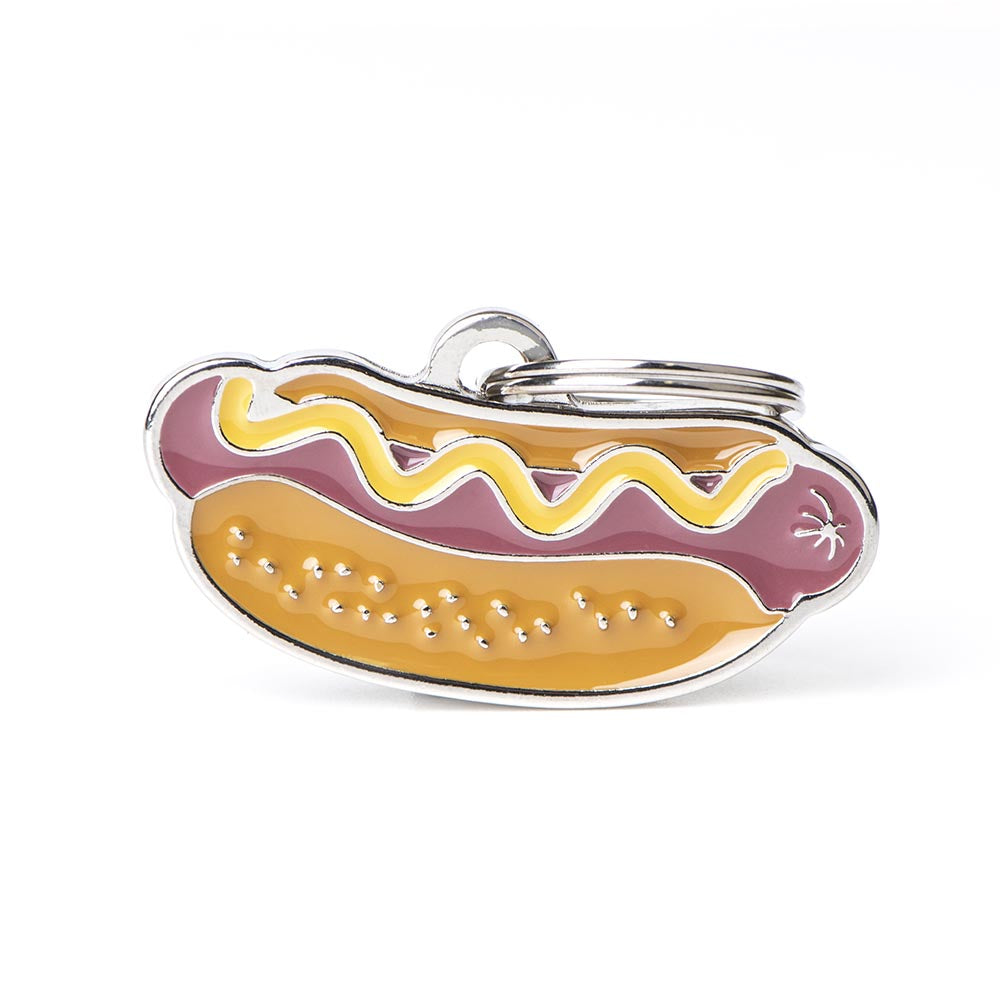 MYFAMILY - Médaille '' HOT-DOG ''. Bêtes Gourmandes, boutique spécialisée alimentation, éducation et sports pour chiens à Québec.
