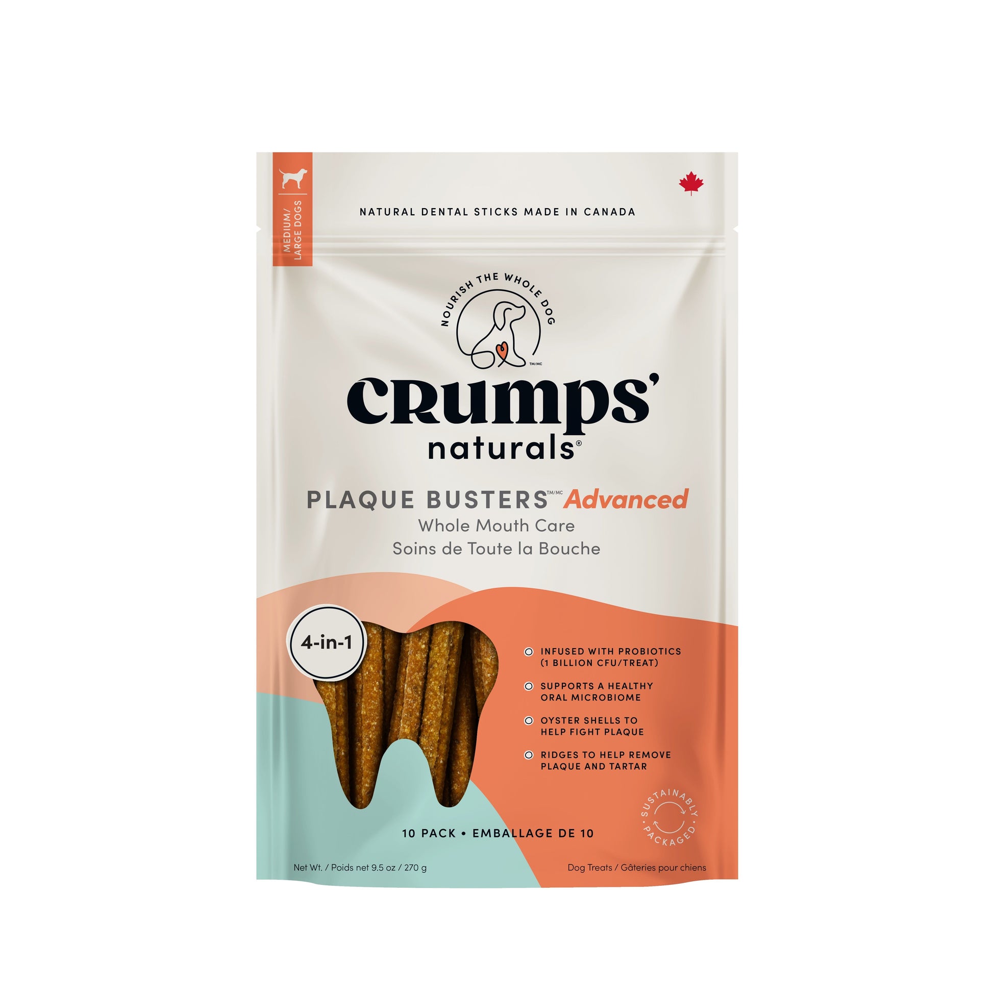 CRUMPS - Plaque Busters 7" Soins de la bouche Pqt 10