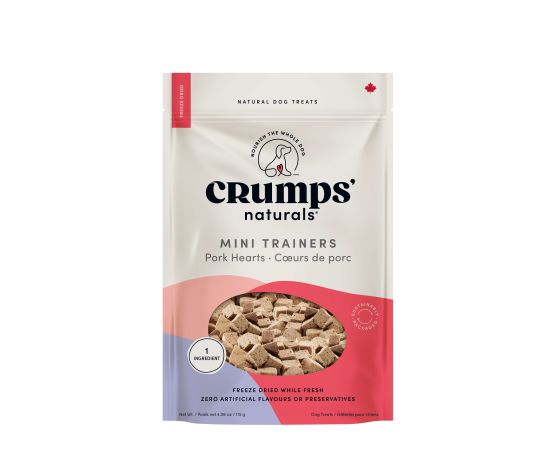 CRUMP'S - Mini bouchées d'entrainement coeur de porc lyophilisés 115g