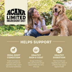 Acana - Singles Canard & Poires. Bêtes Gourmandes, spécialiste en nourriture et produits pour chien et chat en ligne et en magasin à Québec.