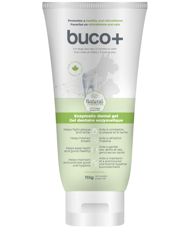 BACI+ - Gel dentaire enzymatique buco+. Bêtes Gourmandes, boutique spécialisée alimentation, éducation et sports pour chiens à Québec.