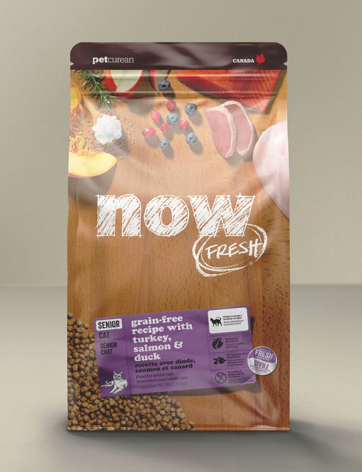 NOW FRESH - Chat sénior dinde, saumon, canard