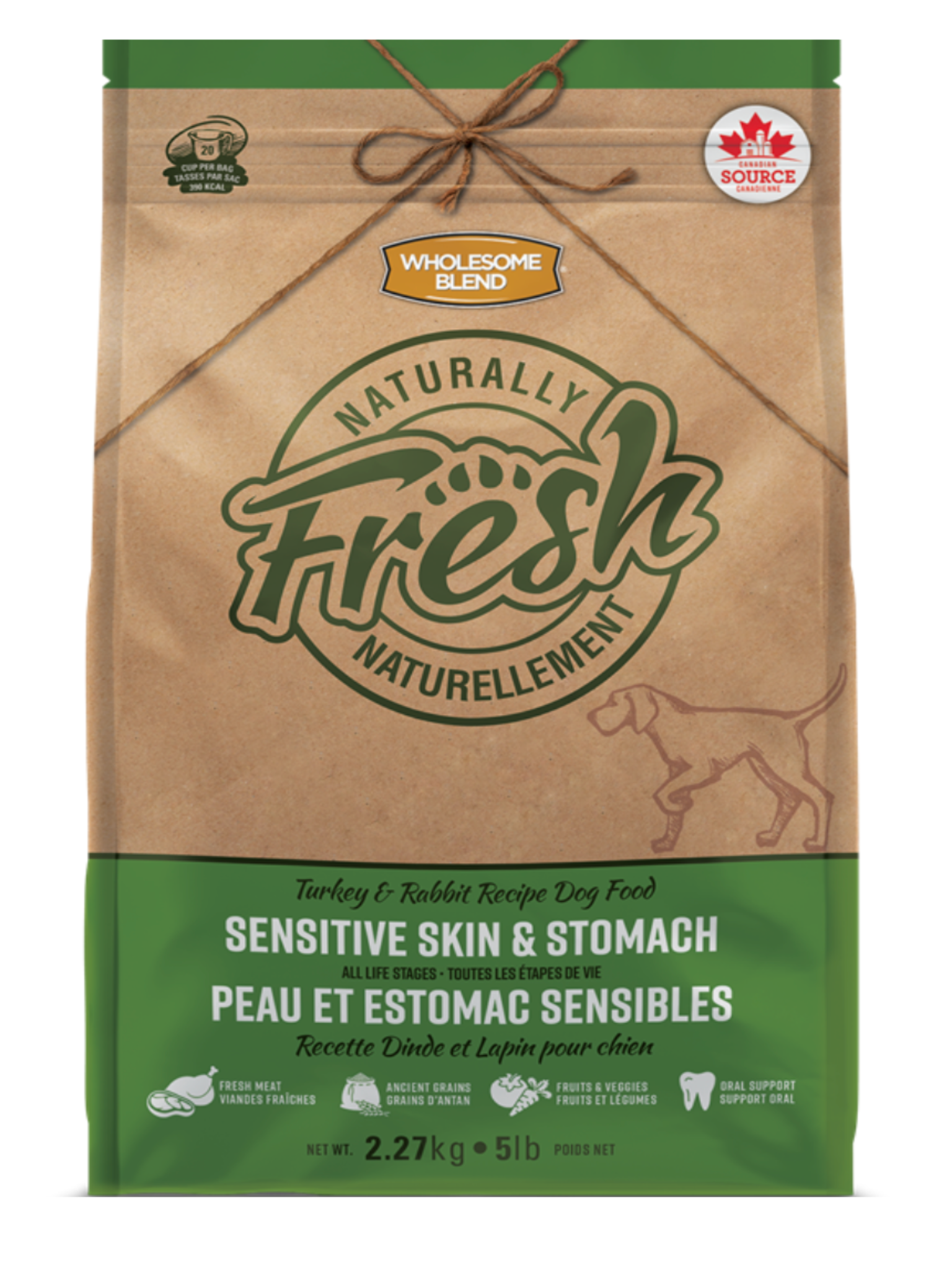 Idéale pour les chiens ayant une peau sensible, des problèmes de digestion ou des allergies aux protéines communes, cette savoureuse recette est confectionnée avec de la dinde et du lapin canadiens et comprend un soutien additionnel pour la santé dentaire et buccale. 