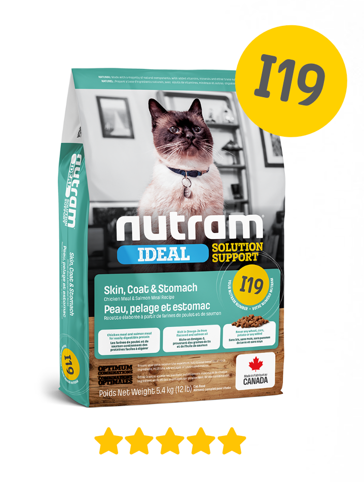 (I19) NUTRAM - Peau, pelage poulet saumon chat adulte