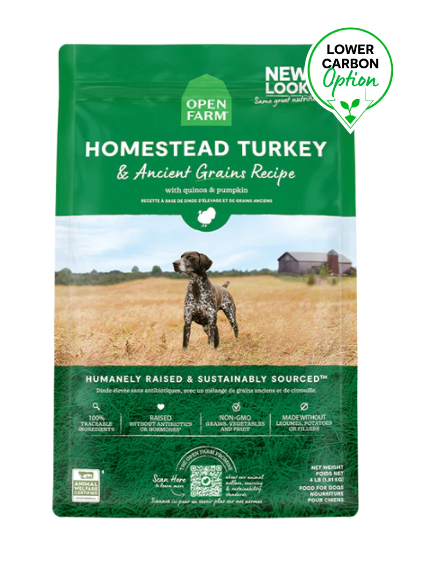 Openfarm - Recette à la dinde grains anciens pour chien. Bêtes Gourmandes, spécialiste en nourriture et produits pour chien et chat en ligne et en magasin à Québec.