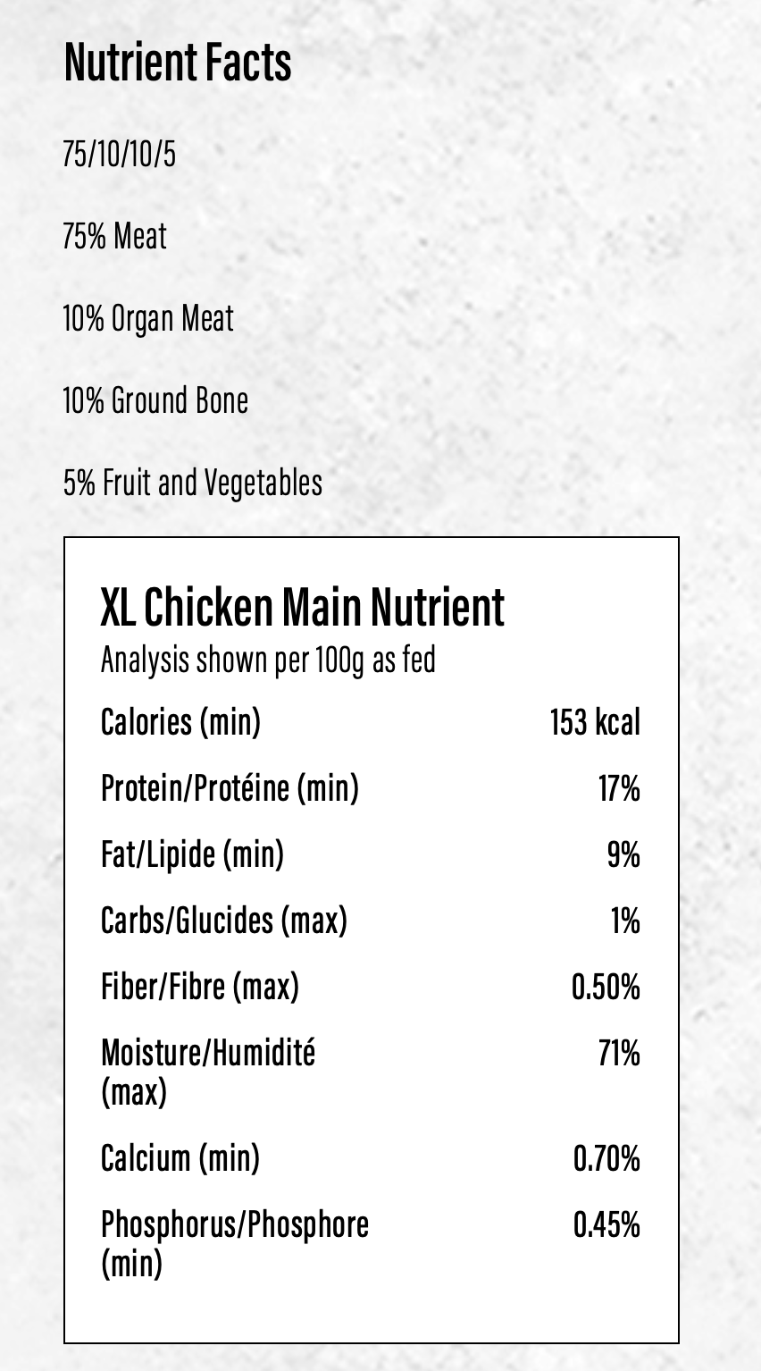 BIG COUNTRY RAW - XL poulet 30 lbs
