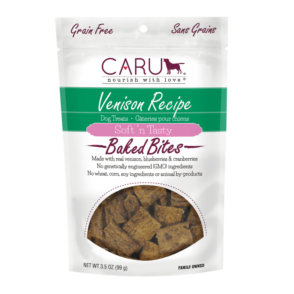 CARU - Gâterie soft & tasty venaison 3.75oz. Bêtes Gourmandes, boutique spécialisée alimentation, éducation et sports pour chiens à Québec.