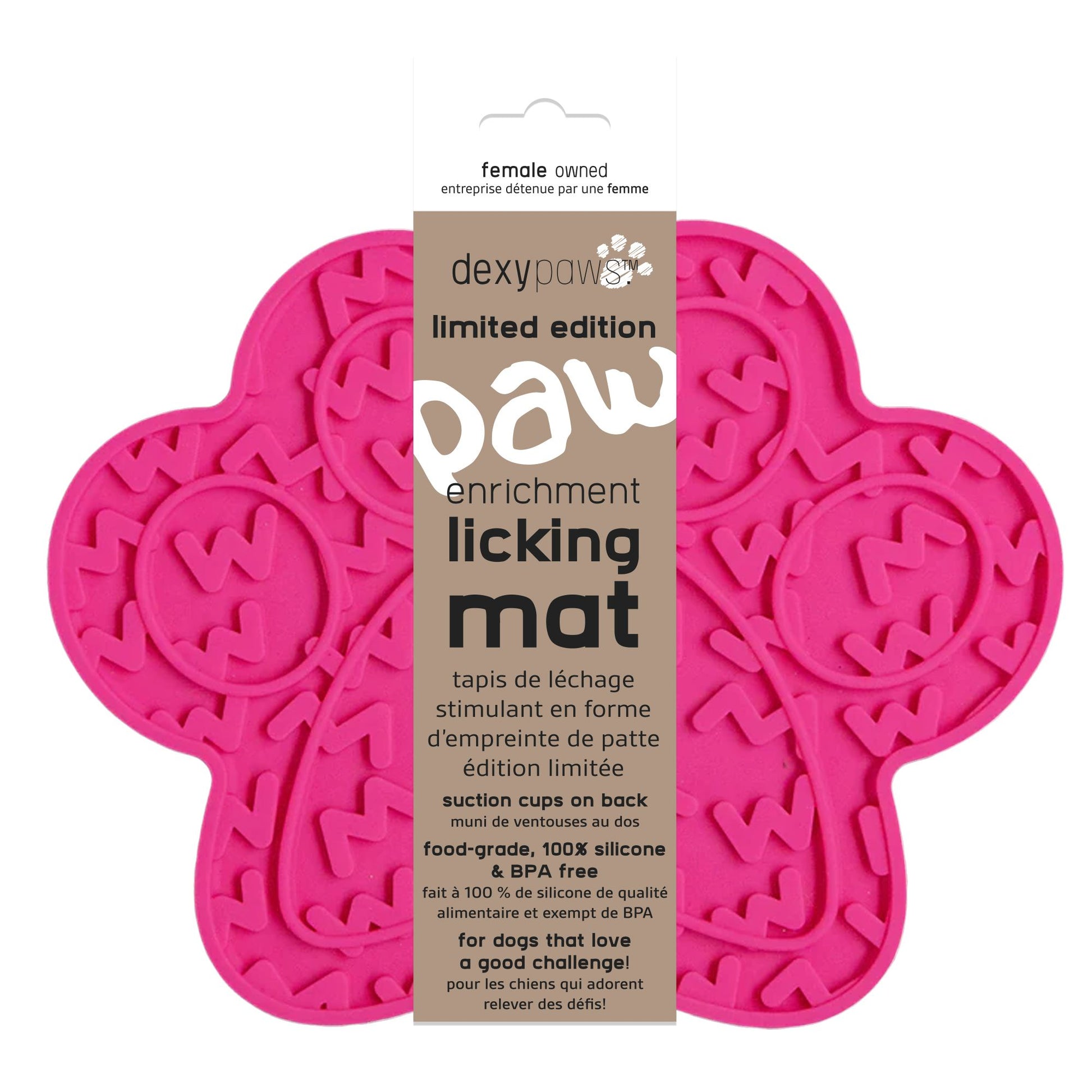 DEXYPAWS - Tapis de lèche stimulant. Bêtes Gourmandes, boutique spécialisée alimentation, éducation et sports pour chiens à Québec.