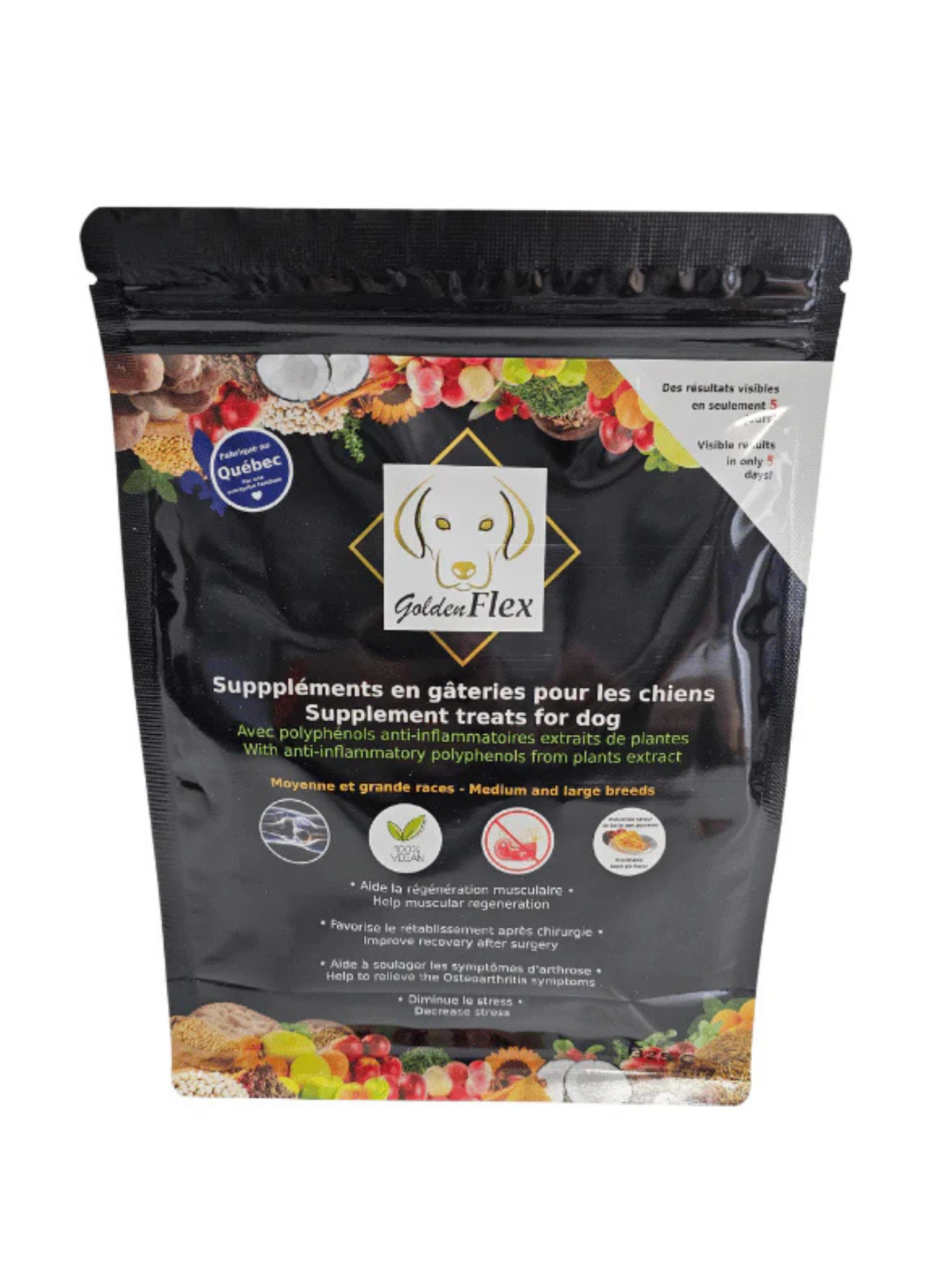 NATPHEN - Goldenflex supplément anti-inflammatoire en gâteries aux pommes 325g