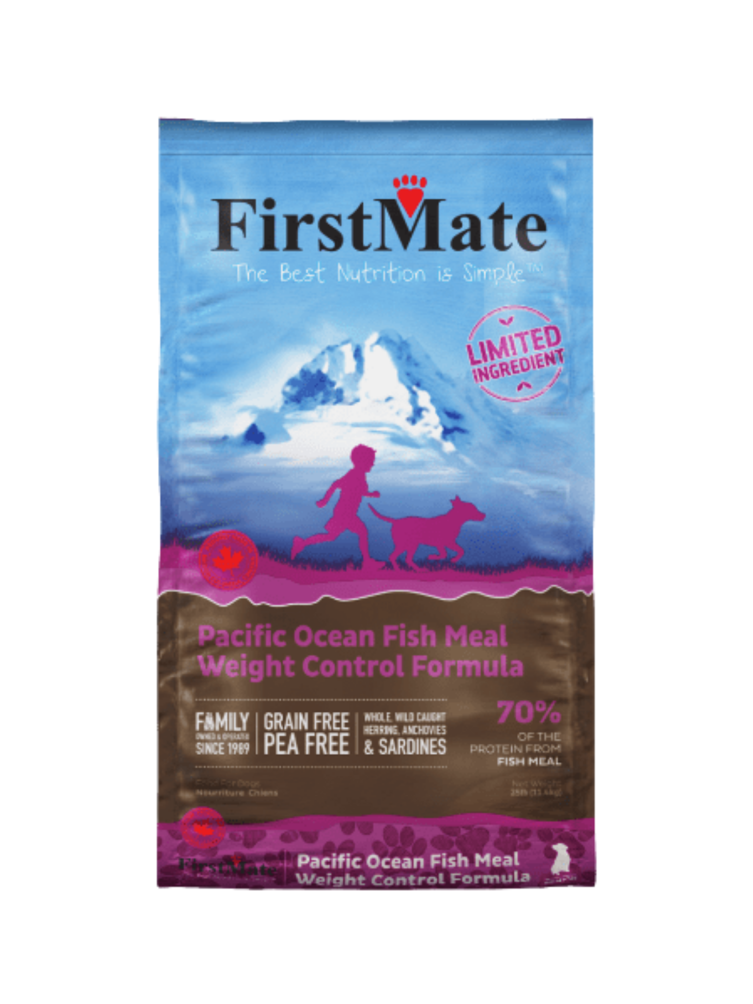 Firstmate - Recette poisson du pacifique pour contrôle du poids et chien sénior. Bêtes Gourmandes spécialiste en nutrition et produit pour chien et chat à Québec.