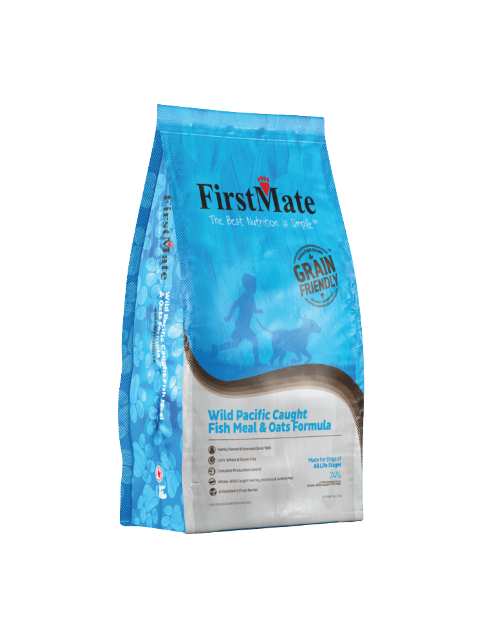 Firstmate - Recette poisson du pacifique et avoine pour chien. Bêtes Gourmandes, boutique spécialisée alimentation, éducation et sports pour chien à Québec.