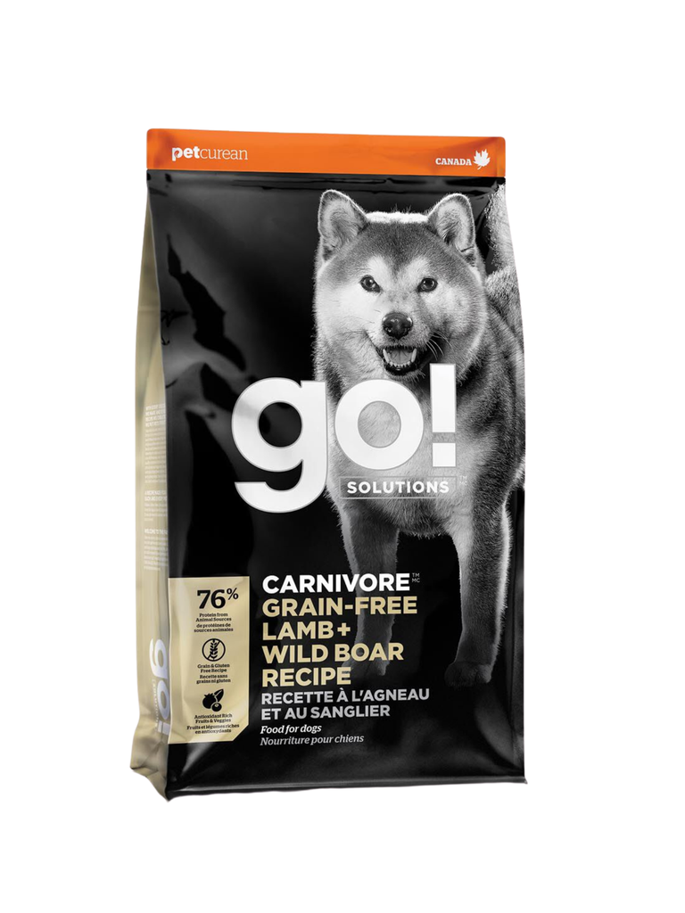 GO! CARNIVOR - Recette agneau, sanglier 9.98 kg. Bêtes Gourmandes, spécialiste en nourriture et produits pour chien et chat en ligne et en magasin à Québec.