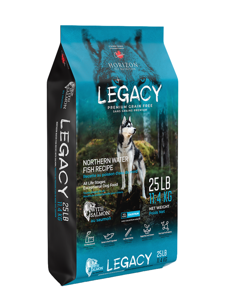 Horizon - Legacy Saumon Chien Adulte. Bêtes Gourmandes, spécialiste en nourriture et produits pour chien et chat en ligne et en magasin à Québec.