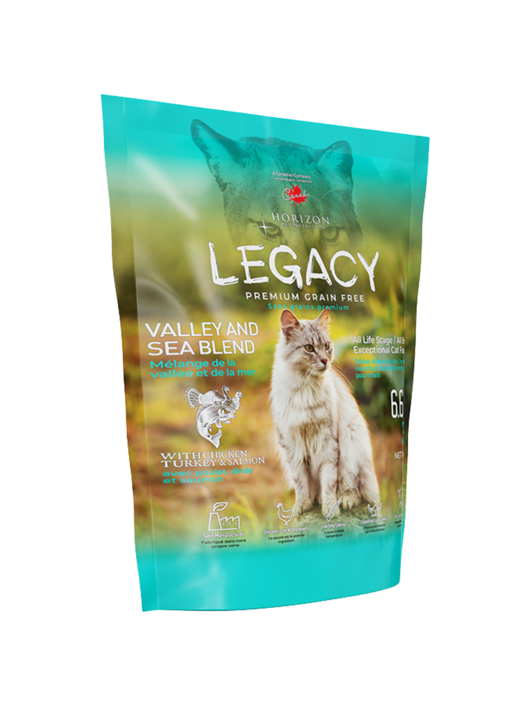 Horizon - Legacy Poulet, Dinde, Saumon Chaton/Adulte 3Kg. Bêtes Gourmandes, spécialiste en nourriture et produits pour chien et chat en ligne et en magasin à Québec