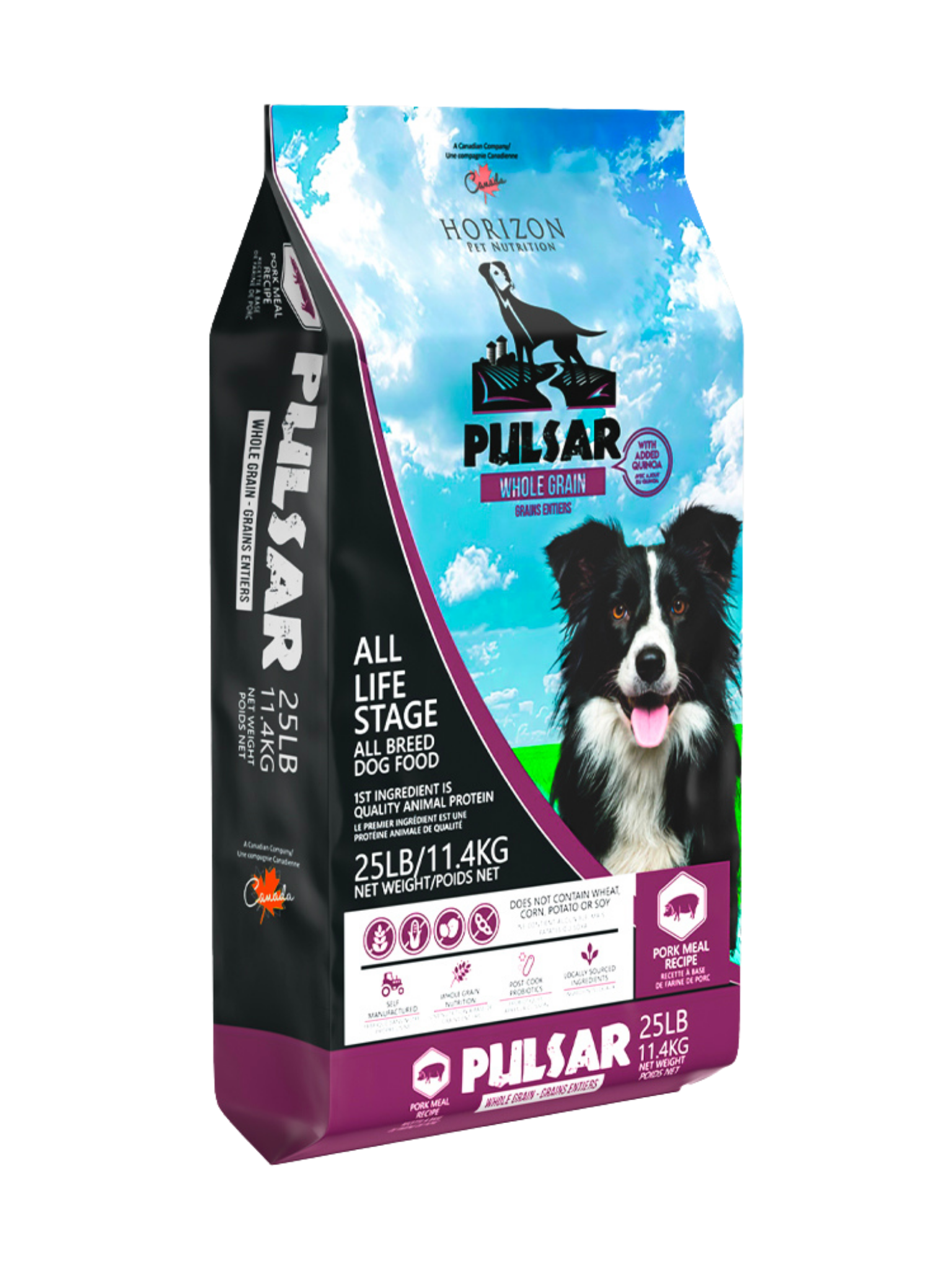Horizon - Pulsar Grains Entiers Porc Chien. Bêtes Gourmandes, spécialiste en nourriture et produits pour chien et chat en ligne et en magasin à Québec.