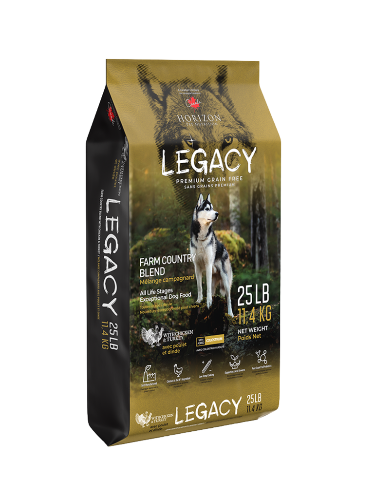 Horizon Legacy, Bêtes Gourmandes, boutique spécialisée en alimentation et comportement canin à Québec.