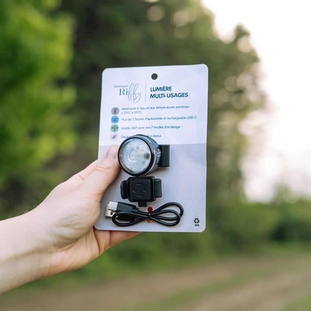 RIFFY - Lumière multi-usage. Bêtes Gourmandes, boutique spécialisée alimentation, éducation et sports pour chiens à Québec.