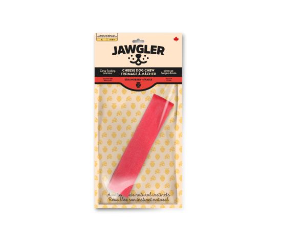 JAWGLER - Fromage de yak XL fraise. Bêtes Gourmandes, boutique spécialisée alimentation, éducation et sports pour chiens à Québec.