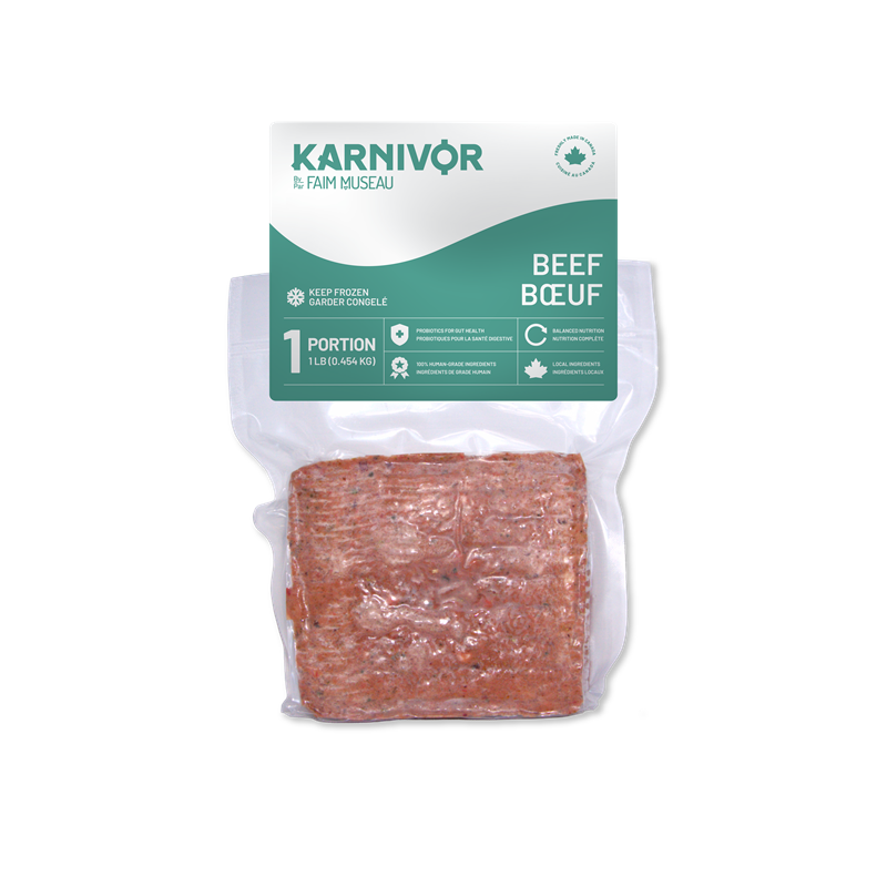 KARNIVOR - Échantillon de 1lbs. Bêtes Gourmandes, boutique spécialisée alimentation, éducation et sports pour chiens à Québec.