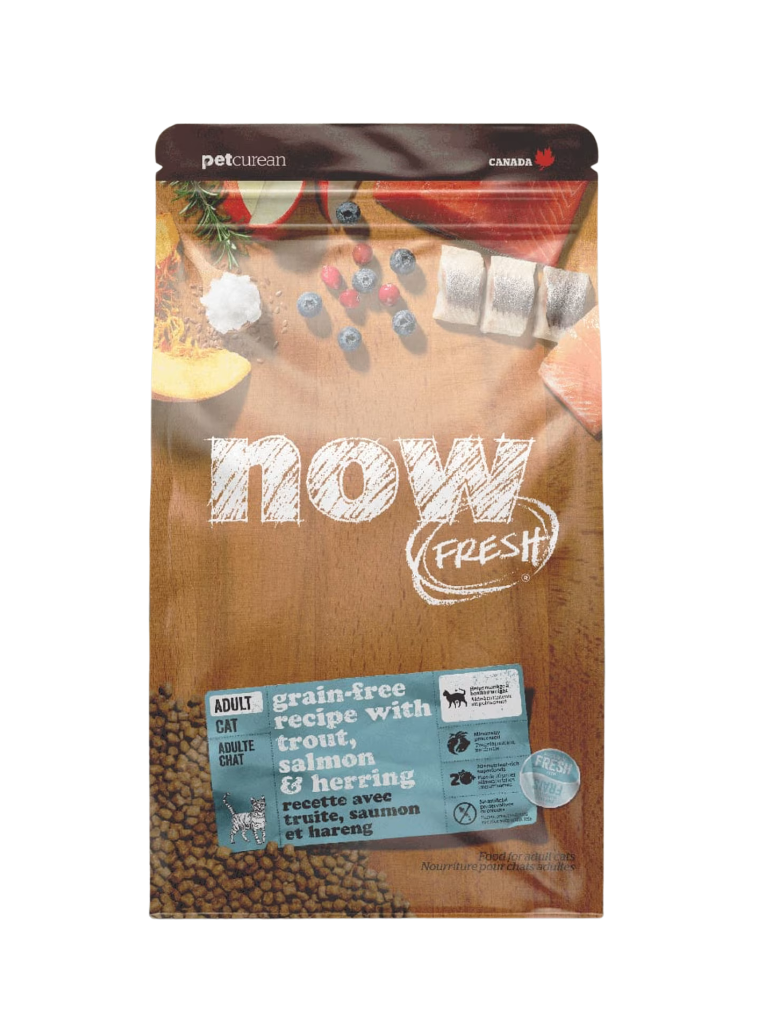 Now Fresh - Sans Grains Truite, Saumon, Hareng Chat. Bêtes Gourmandes, spécialiste en nourriture et produits pour chien et chat en ligne et en magasin à Québec.